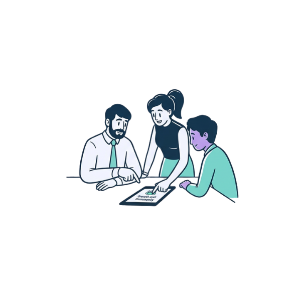 Team of people working together
